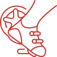 Dibujo de un ciclista pedaleando sobre una bicicleta para representar el Análisis de la pedalada